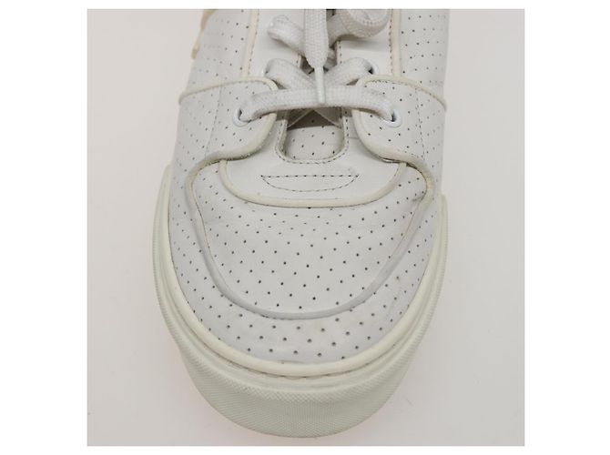 LOUIS VUITTON Sneakers Leder Weiß LV Auth kk232 - Ansicht 17