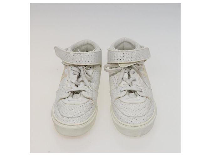LOUIS VUITTON Sneakers Leder Weiß LV Auth kk232 - Ansicht 2