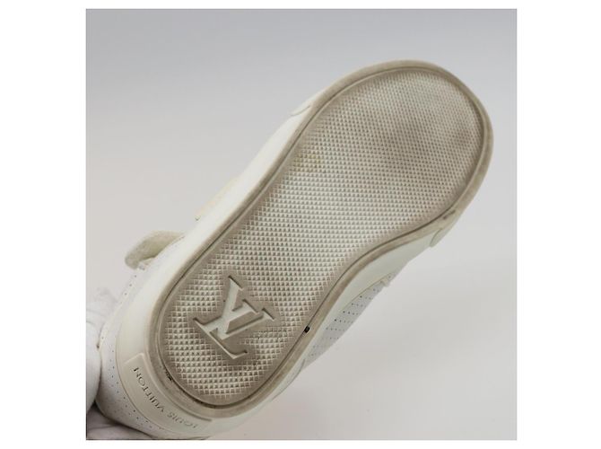 LOUIS VUITTON Sneakers Leder Weiß LV Auth kk232 - Ansicht 22