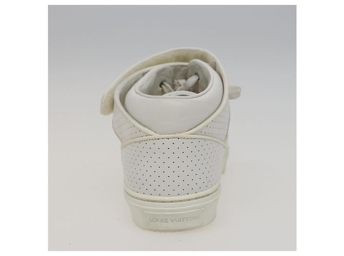 LOUIS VUITTON Sneakers Leder Weiß LV Auth kk232 - Ansicht 6