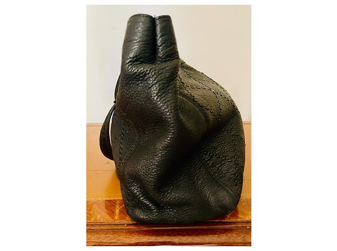 Borsa a spalla Chanel in pelle nera Nero - vista 4