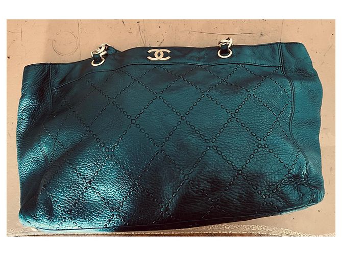 Borsa a spalla Chanel in pelle nera Nero - vista 5