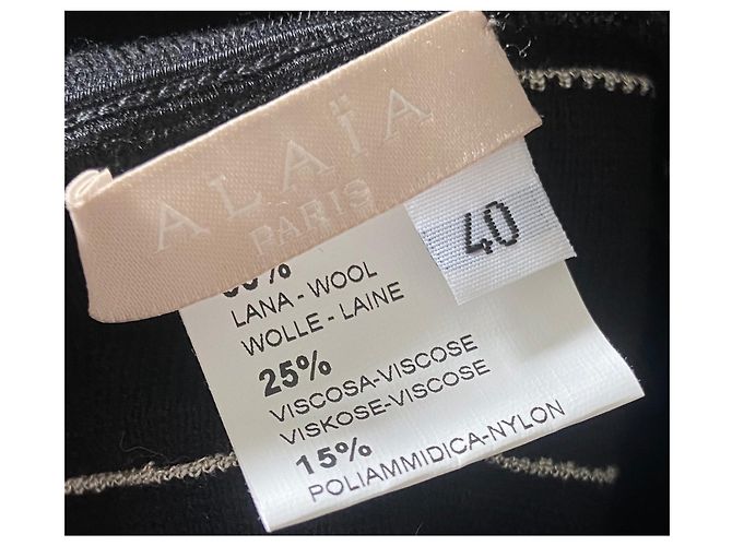 Alaïa Alaia Schwarz-Weiß Strick Skaterkleid - Ansicht 5