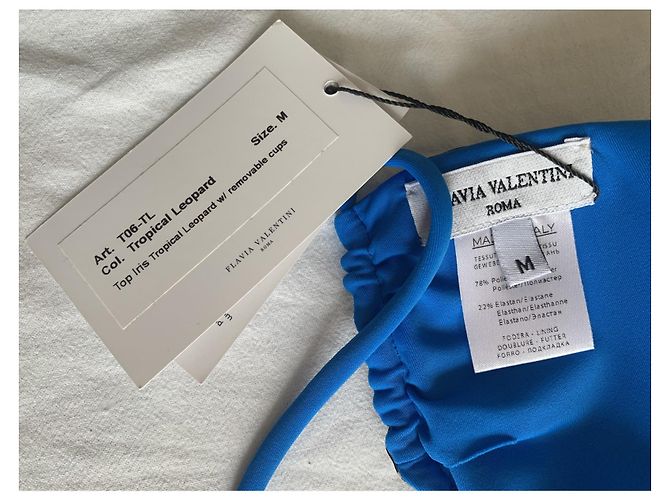 Autre Marque FLAVIA VALENTINI 2-teiliger Badeanzug Schwarz Orange - Ansicht 7