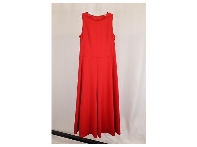 Vestido midi plisado sin mangas Akris en algodón rojo Roja - vista 5