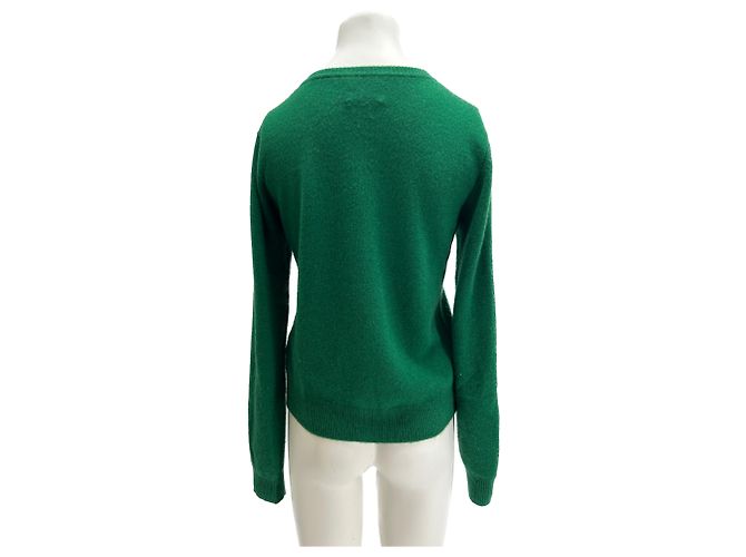 Autre Marque Nicht signiert / Strickwaren T.International M aus Kaschmir Grün - Ansicht 2