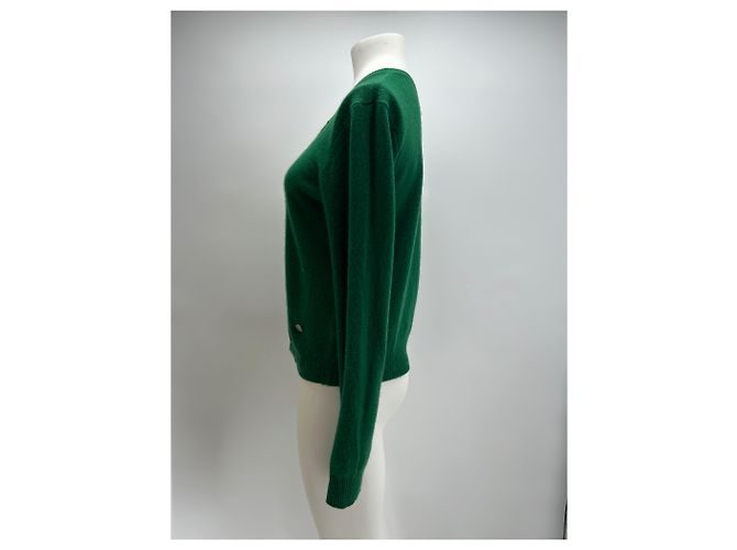 Autre Marque Nicht signiert / Strickwaren T.International M aus Kaschmir Grün - Ansicht 4