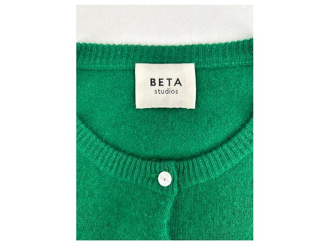 Autre Marque Nicht signiert / Strickwaren T.International M aus Kaschmir Grün - Ansicht 5