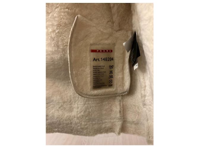 Prada Lammfelljacke mit Fuchsfellkragen beige - Ansicht 5