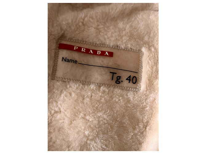 Prada Lammfelljacke mit Fuchsfellkragen beige - Ansicht 6