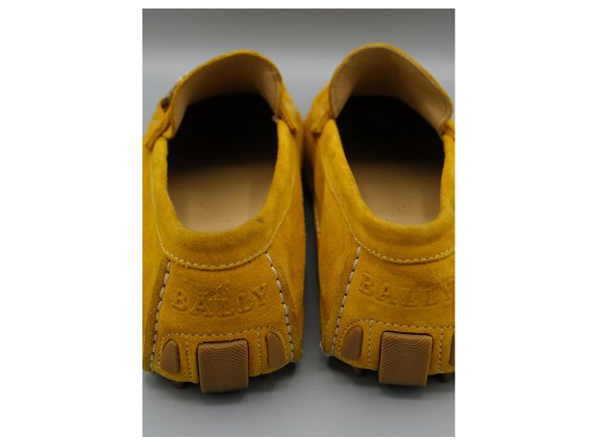 Bally Mocassini in camoscio senape Giallo - vista 3