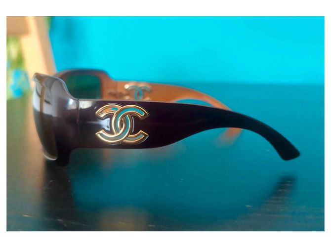 Occhiali da sole vintage Chanel 6180 in marrone scuro/borgogna - vista 5