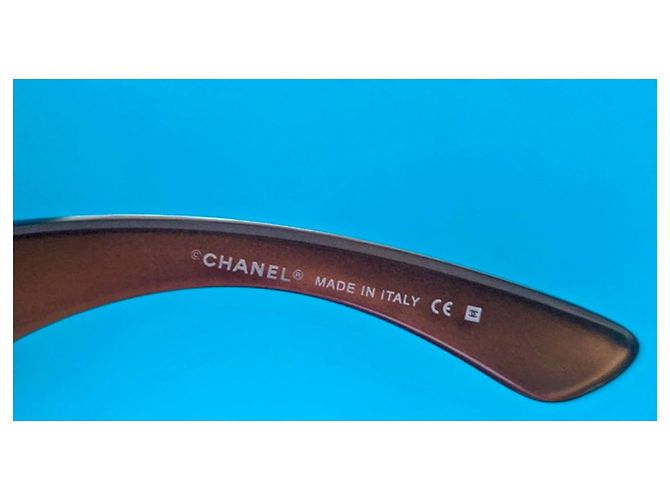 Occhiali da sole vintage Chanel 6180 in marrone scuro/borgogna - vista 7