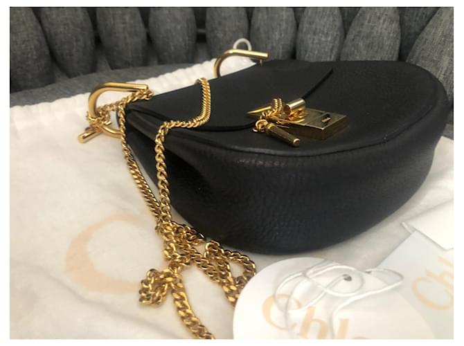 Drew Borsa Chloé in pelle nera Nero - vista 4