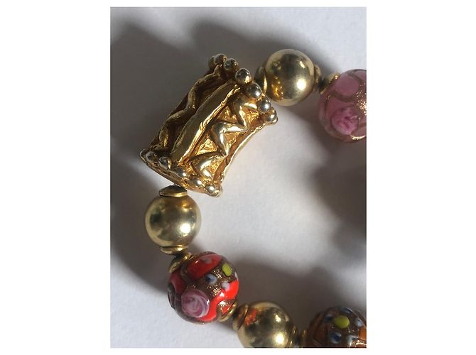 Orecchini Millefiori in vetro Christian Lacroix placcati oro Multicolore - vista 4
