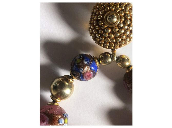 Orecchini Millefiori in vetro Christian Lacroix placcati oro Multicolore - vista 5
