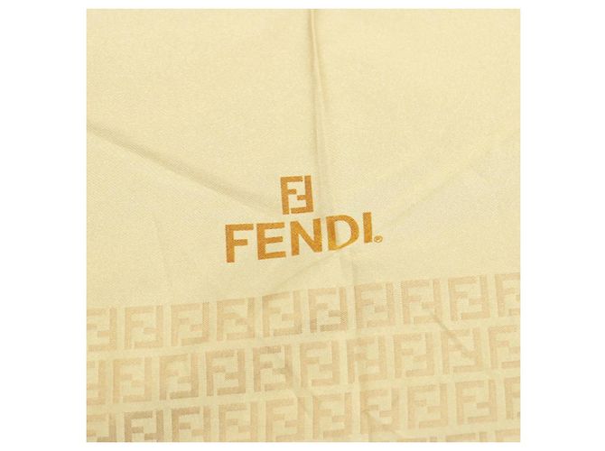 FENDI Zucchino Canvas Faltregenschirm aus Nylon Beige Auth bs14907 - Ansicht 6