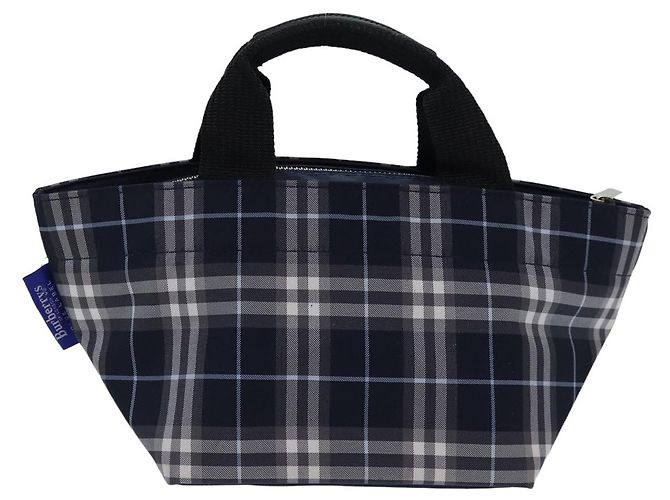 Autre Marque Borsa a mano in nylon Burberrys Nova Check Blue Label Auth yk13111 Blu navy - vista 13
