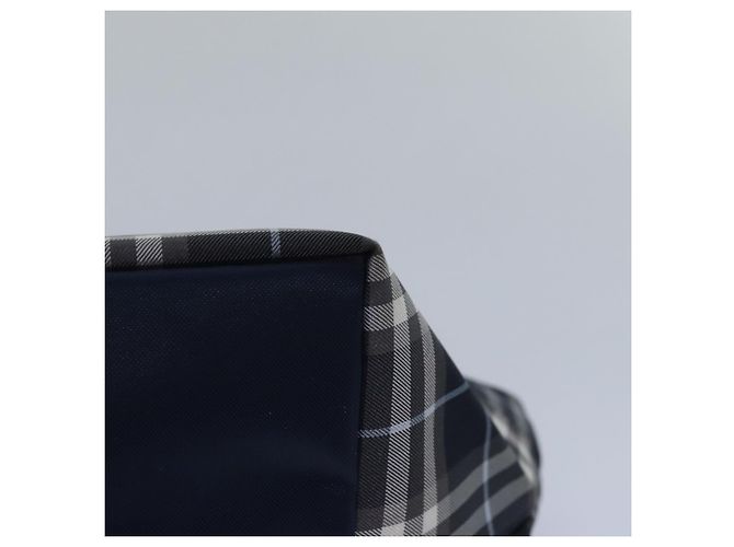 Autre Marque Borsa a mano in nylon Burberrys Nova Check Blue Label Auth yk13111 Blu navy - vista 14