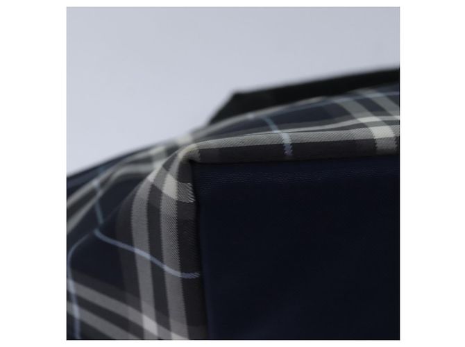 Autre Marque Borsa a mano in nylon Burberrys Nova Check Blue Label Auth yk13111 Blu navy - vista 15