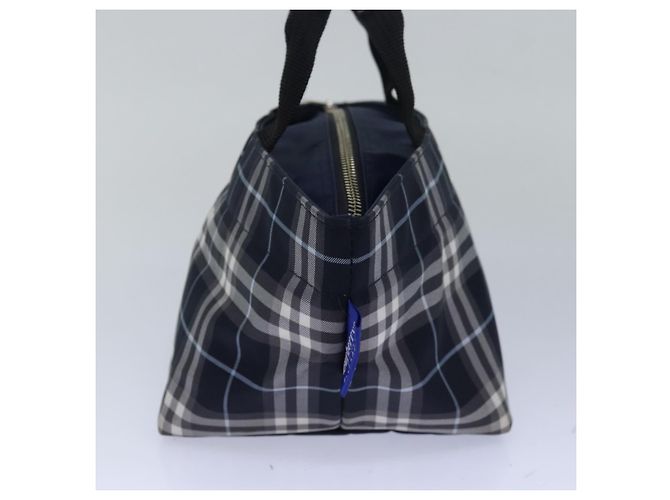 Autre Marque Borsa a mano in nylon Burberrys Nova Check Blue Label Auth yk13111 Blu navy - vista 3