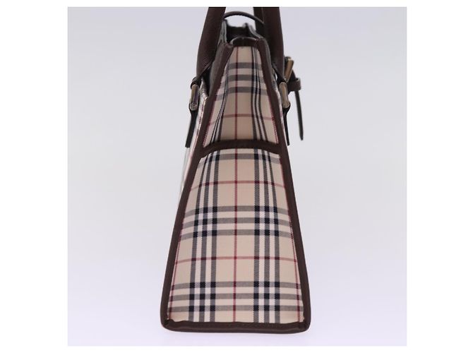 Borsa a mano in nylon a quadri Nova di Burberry beige Auth mr245 - vista 3