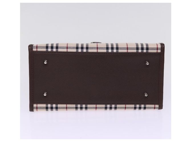 Borsa a mano in nylon a quadri Nova di Burberry beige Auth mr245 - vista 5