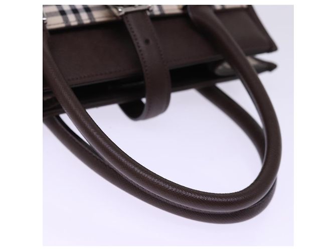 Borsa a mano in nylon a quadri Nova di Burberry beige Auth mr245 - vista 7
