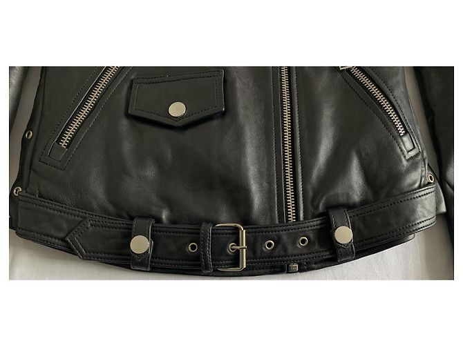 Eleven Paris Biker Lederjacke Schwarz XS - Ansicht 12