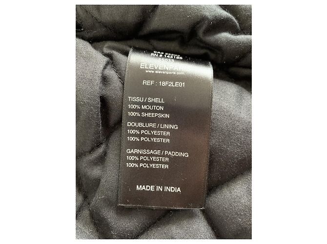 Eleven Paris Biker Lederjacke Schwarz XS - Ansicht 13