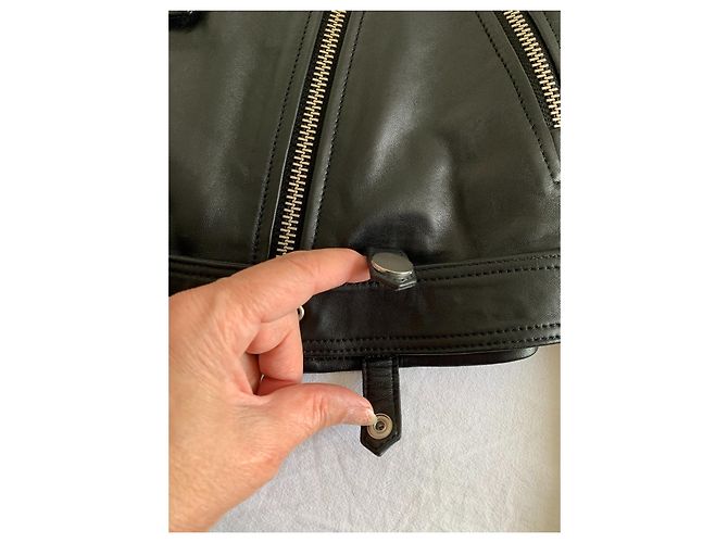 Eleven Paris Biker Lederjacke Schwarz XS - Ansicht 18