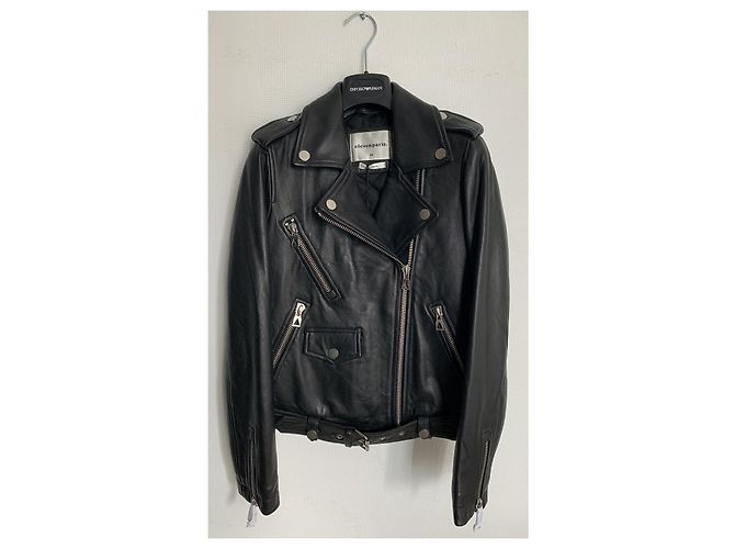 Eleven Paris Biker Lederjacke Schwarz XS - Ansicht 2