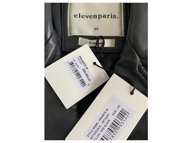 Eleven Paris Biker Lederjacke Schwarz XS - Ansicht 6