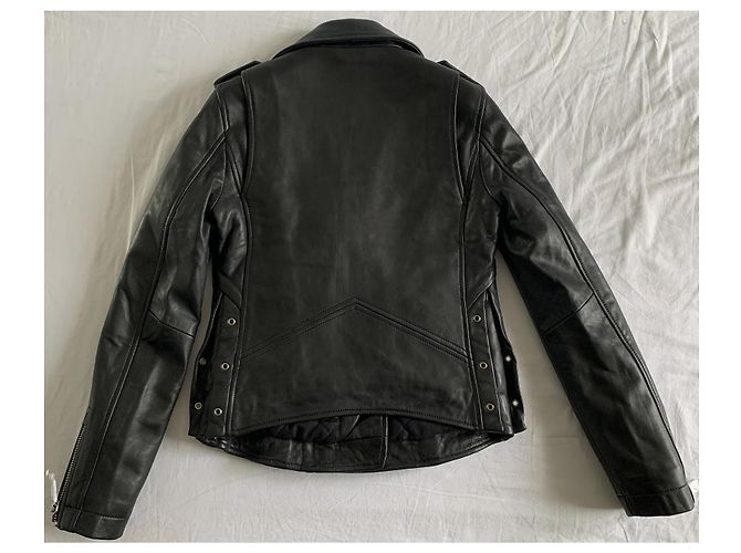 Eleven Paris Biker Lederjacke Schwarz XS - Ansicht 9