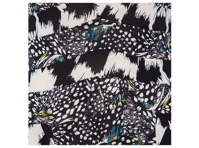 Diane Von Furstenberg DvF Stirling Seidenjersey-Kleid mit Pfauenmuster Mehrfarben - Ansicht 2