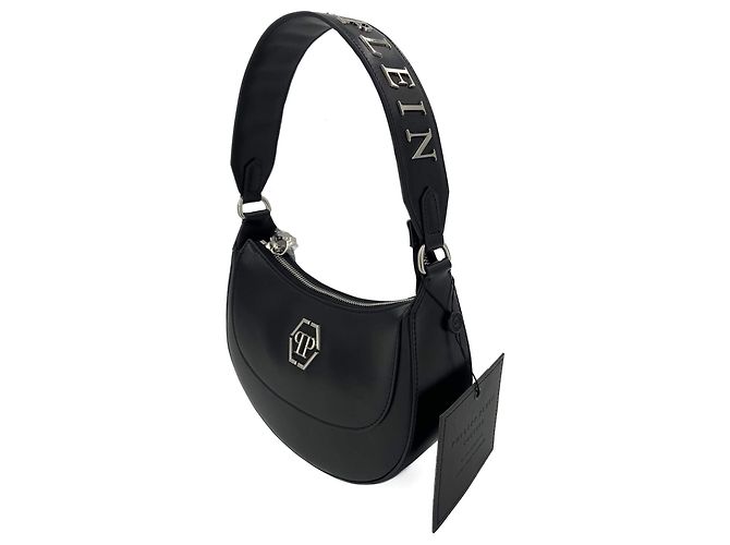 Philipp Plein Hobo Schultertasche aus Kalbsleder Schwarz - Ansicht 3