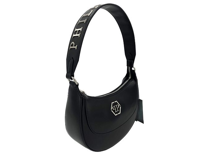 Philipp Plein Hobo Schultertasche aus Kalbsleder Schwarz - Ansicht 4