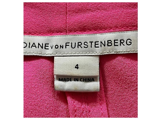 Diane Von Furstenberg Vestido envolvente Folie DvF de crepé de seda Negro Rosa - vista 3