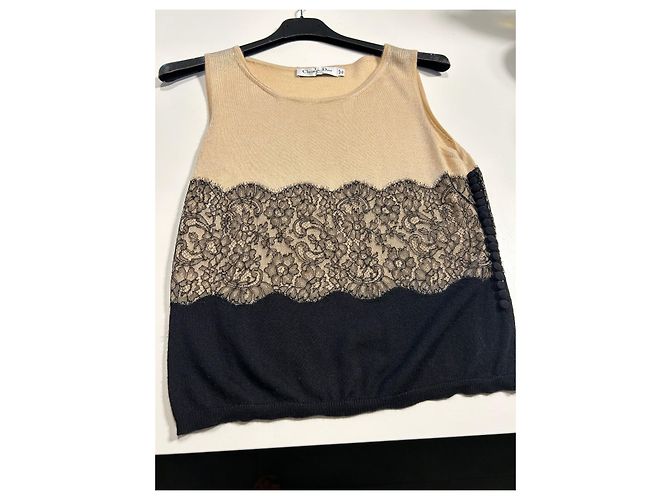 Conjunto Christian Dior de cachemira y seda rosa Talla 38 - vista 4