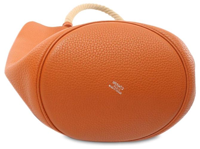 Hermès Arancione Taurillon Clemence Mangeoire MM - vista 3