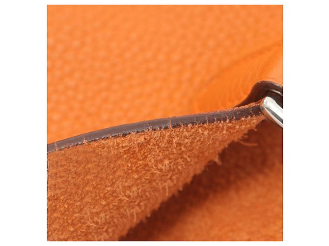 Hermès Arancione Taurillon Clemence Mangeoire MM - vista 7