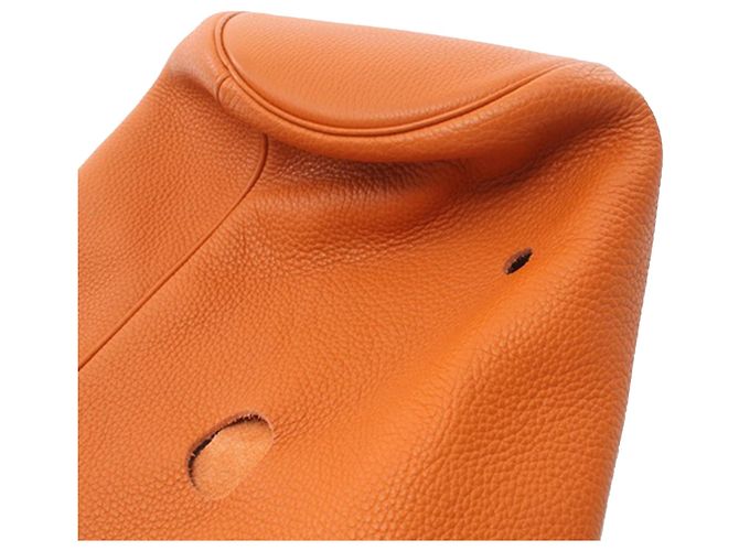 Hermès Arancione Taurillon Clemence Mangeoire MM - vista 8