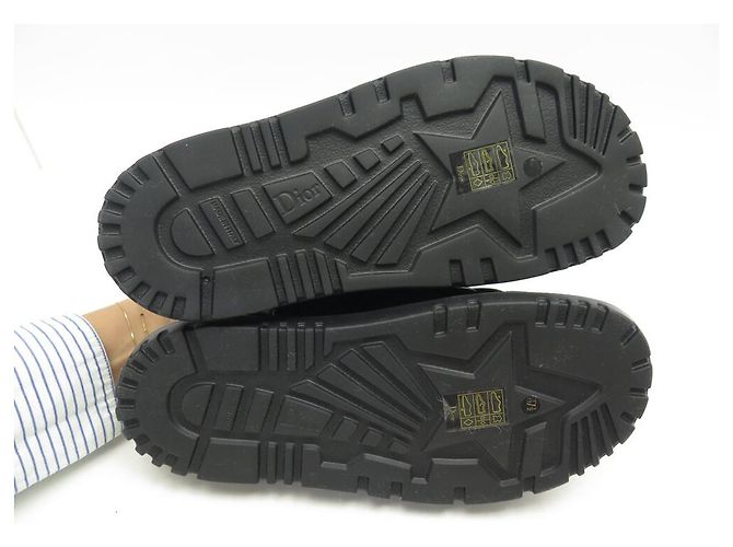 NEUN DIOR ESPADRILLES CANNAGE MD0122 37.5 SCHWARZLEDER + TASCHE - Ansicht 6