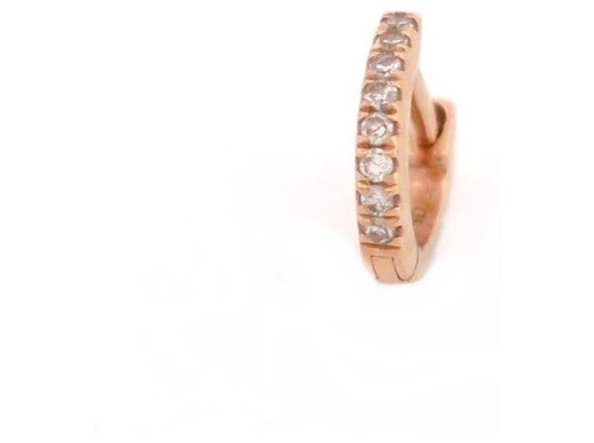 NOVE MONO BOUCLE D'OREILLE VANRYCKE MINI CREOLE PIERCING UFFICIALE T XXS ORO D'oro - vista 2