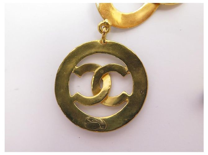 CHANEL GÜRTEL RINGE MEDAILLON LOGO CC 65 BIS 80 CM GOLDMETALL EMAILLE GÜRTEL Golden - Ansicht 5
