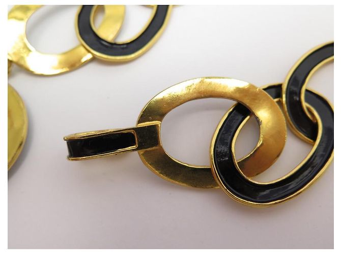 CHANEL GÜRTEL RINGE MEDAILLON LOGO CC 65 BIS 80 CM GOLDMETALL EMAILLE GÜRTEL Golden - Ansicht 6