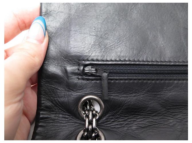 BORSA CHANEL 2.55 MAXI JUMBO IN PELLE QUILTED NERA Nero - vista 12