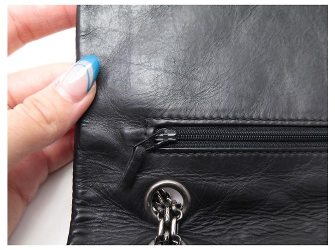 BORSA CHANEL 2.55 MAXI JUMBO IN PELLE QUILTED NERA Nero - vista 13