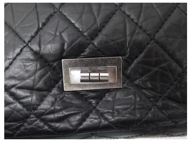 BORSA CHANEL 2.55 MAXI JUMBO IN PELLE QUILTED NERA Nero - vista 16
