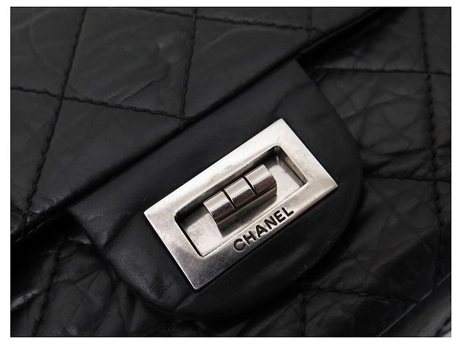 BORSA CHANEL 2.55 MAXI JUMBO IN PELLE QUILTED NERA Nero - vista 21